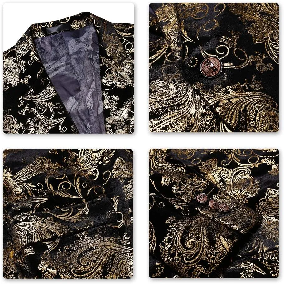 Cloudstyle Men's Dress Suit Single-Breasted 2 Pieces Slim Fit 2 Buttons Suits
