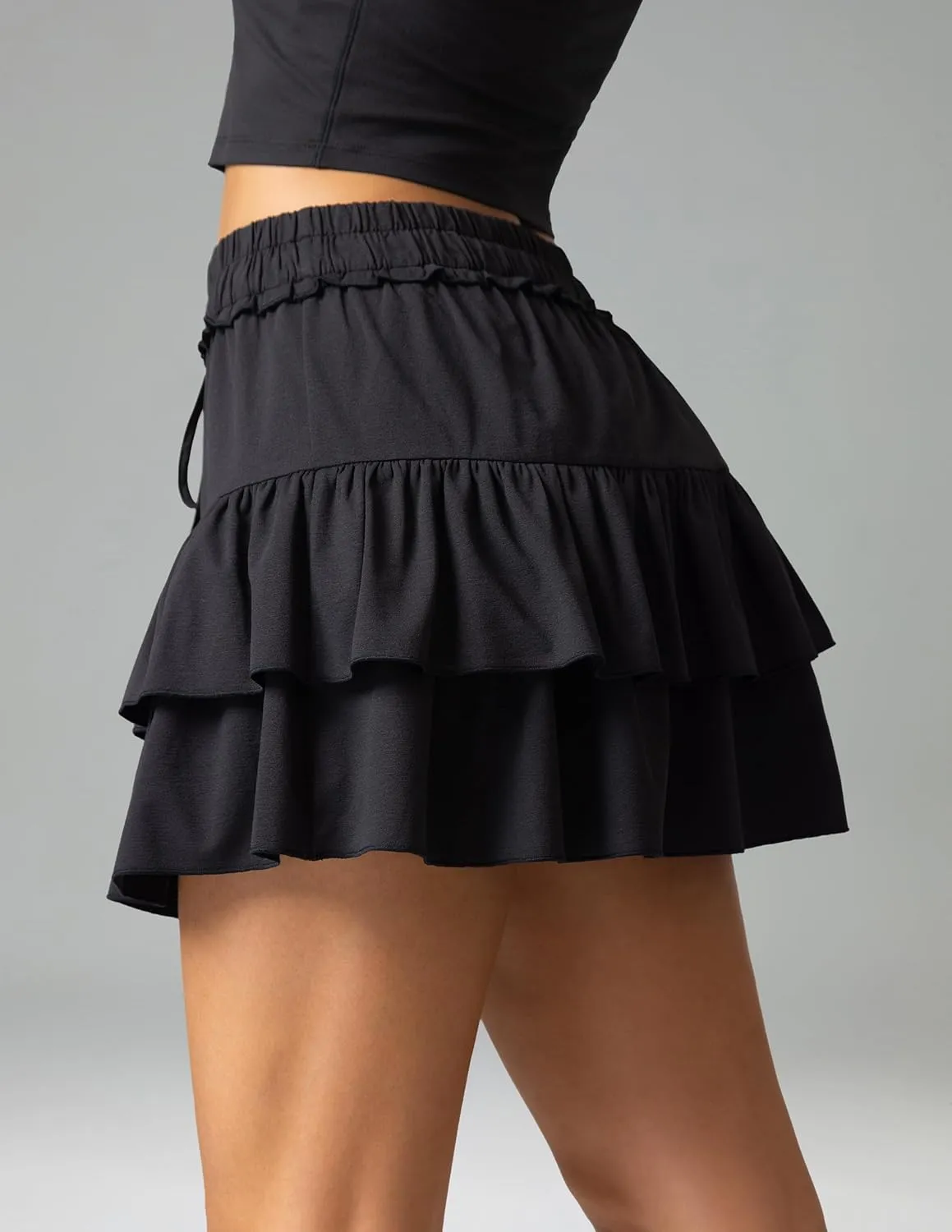 Colorfulkoala Skirts for Women High Waist Mini Tiered A-Line Flowy Shorts Tennis Golf Casual Skorts with Pockets