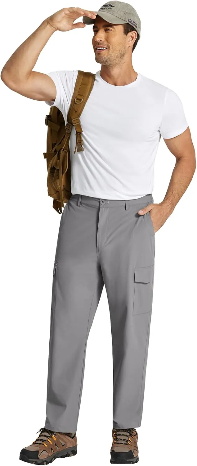 COOFANDY Men's Casual Pants Lightweight Hiking Cargo Pants Stretch Outdoor Work Pant with Multi Pockets