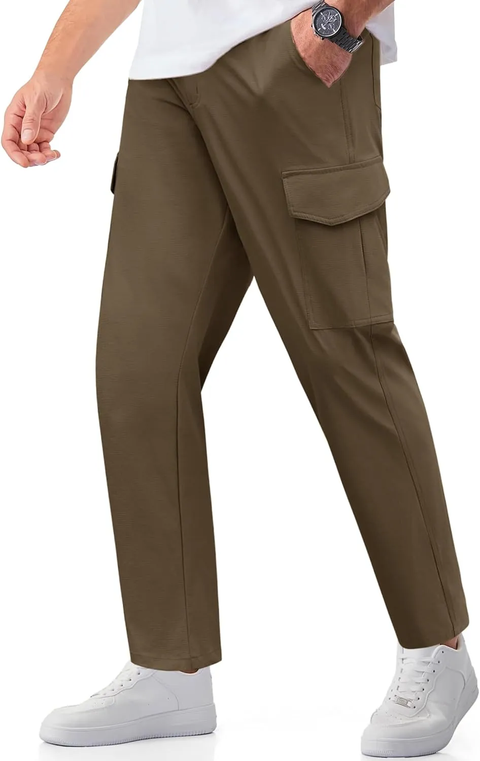 COOFANDY Men's Casual Pants Lightweight Hiking Cargo Pants Stretch Outdoor Work Pant with Multi Pockets