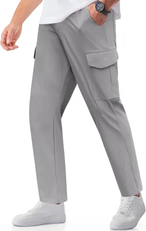 COOFANDY Men's Casual Pants Lightweight Hiking Cargo Pants Stretch Outdoor Work Pant with Multi Pockets