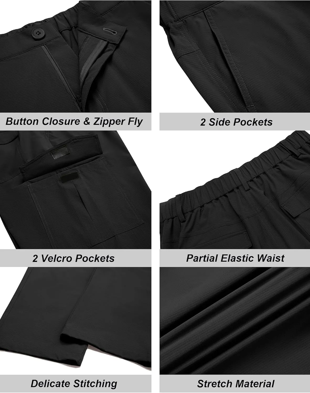 COOFANDY Men's Casual Pants Lightweight Hiking Cargo Pants Stretch Outdoor Work Pant with Multi Pockets