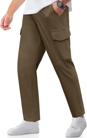 COOFANDY Men's Casual Pants Lightweight Hiking Cargo Pants Stretch Outdoor Work Pant with Multi Pockets