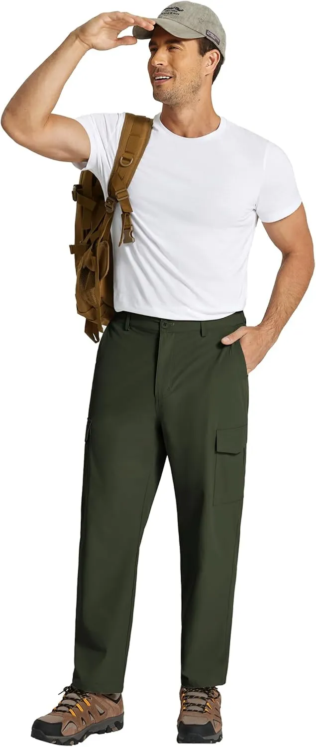 COOFANDY Men's Casual Pants Lightweight Hiking Cargo Pants Stretch Outdoor Work Pant with Multi Pockets