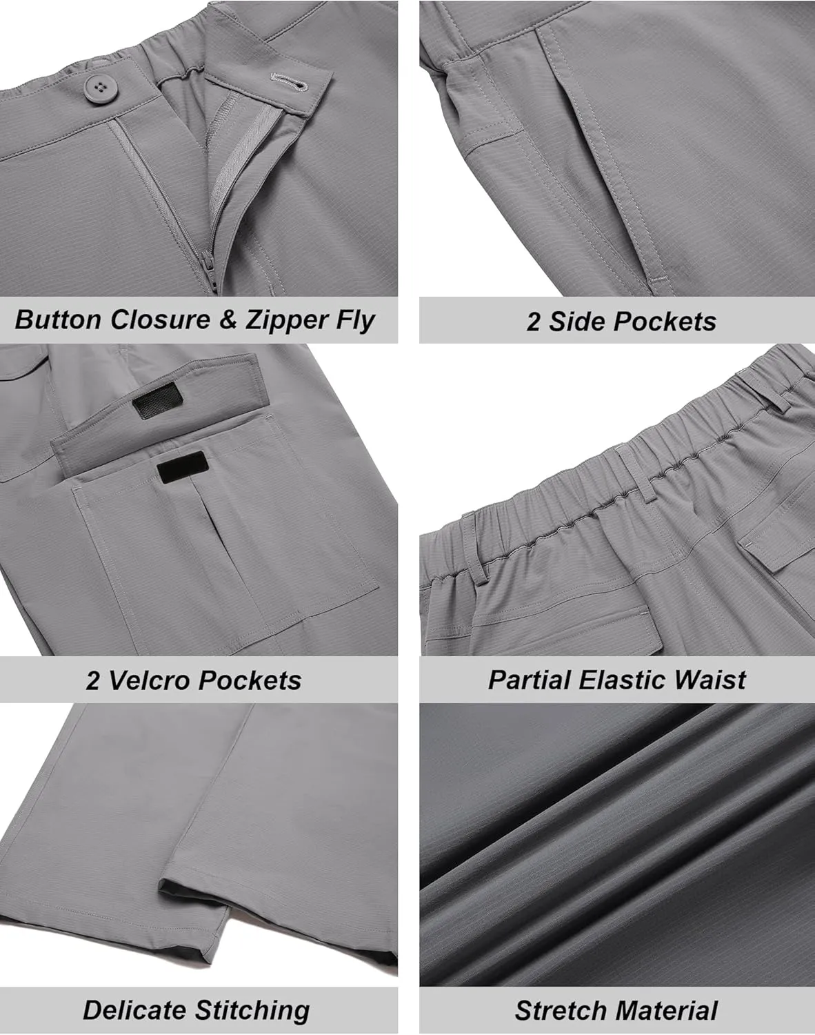 COOFANDY Men's Casual Pants Lightweight Hiking Cargo Pants Stretch Outdoor Work Pant with Multi Pockets