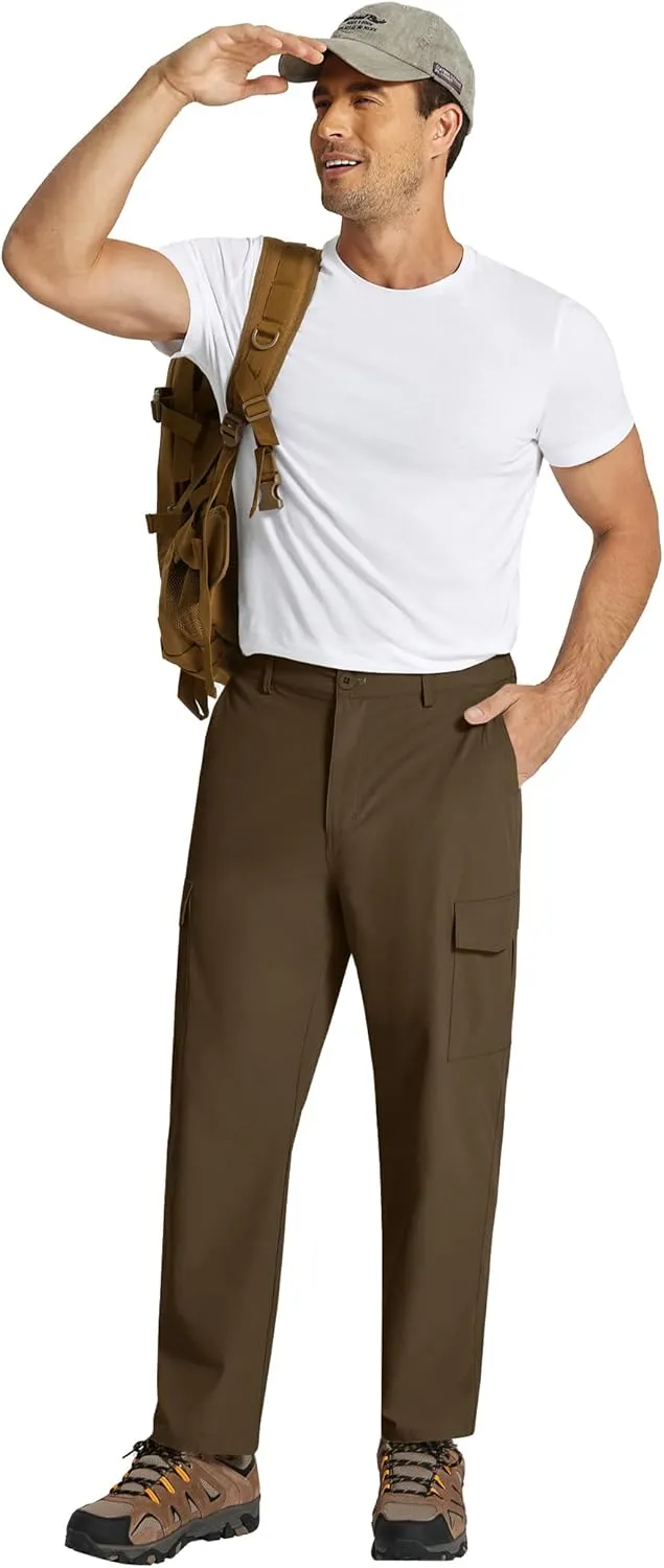 COOFANDY Men's Casual Pants Lightweight Hiking Cargo Pants Stretch Outdoor Work Pant with Multi Pockets