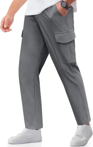 COOFANDY Men's Casual Pants Lightweight Hiking Cargo Pants Stretch Outdoor Work Pant with Multi Pockets