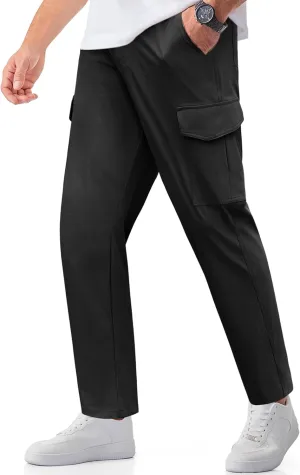 COOFANDY Men's Casual Pants Lightweight Hiking Cargo Pants Stretch Outdoor Work Pant with Multi Pockets