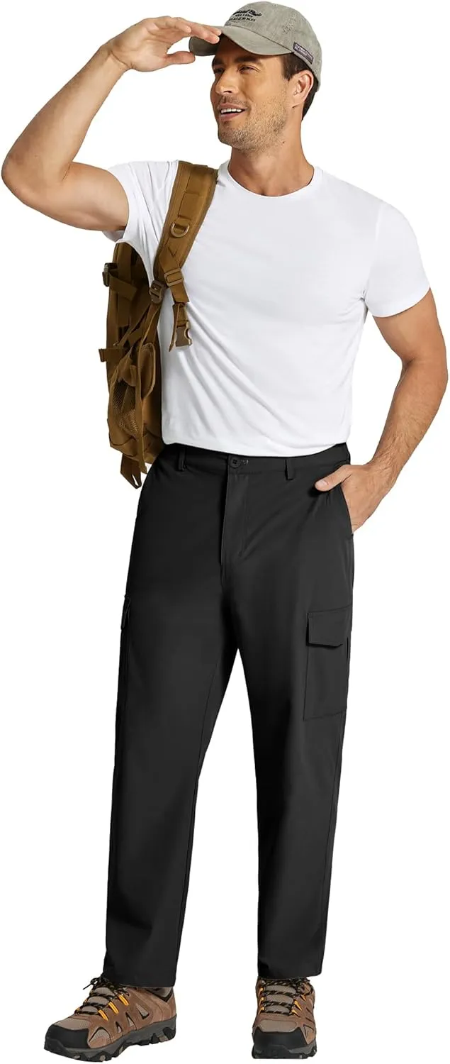 COOFANDY Men's Casual Pants Lightweight Hiking Cargo Pants Stretch Outdoor Work Pant with Multi Pockets