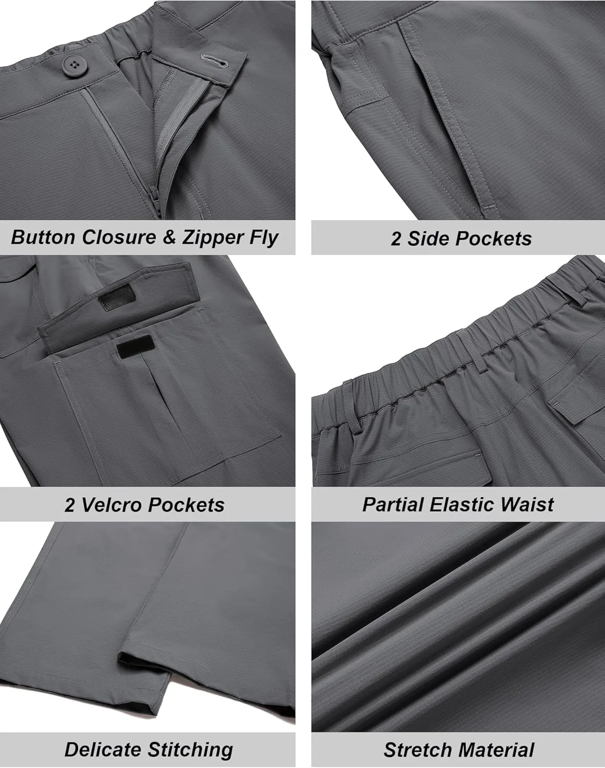 COOFANDY Men's Casual Pants Lightweight Hiking Cargo Pants Stretch Outdoor Work Pant with Multi Pockets