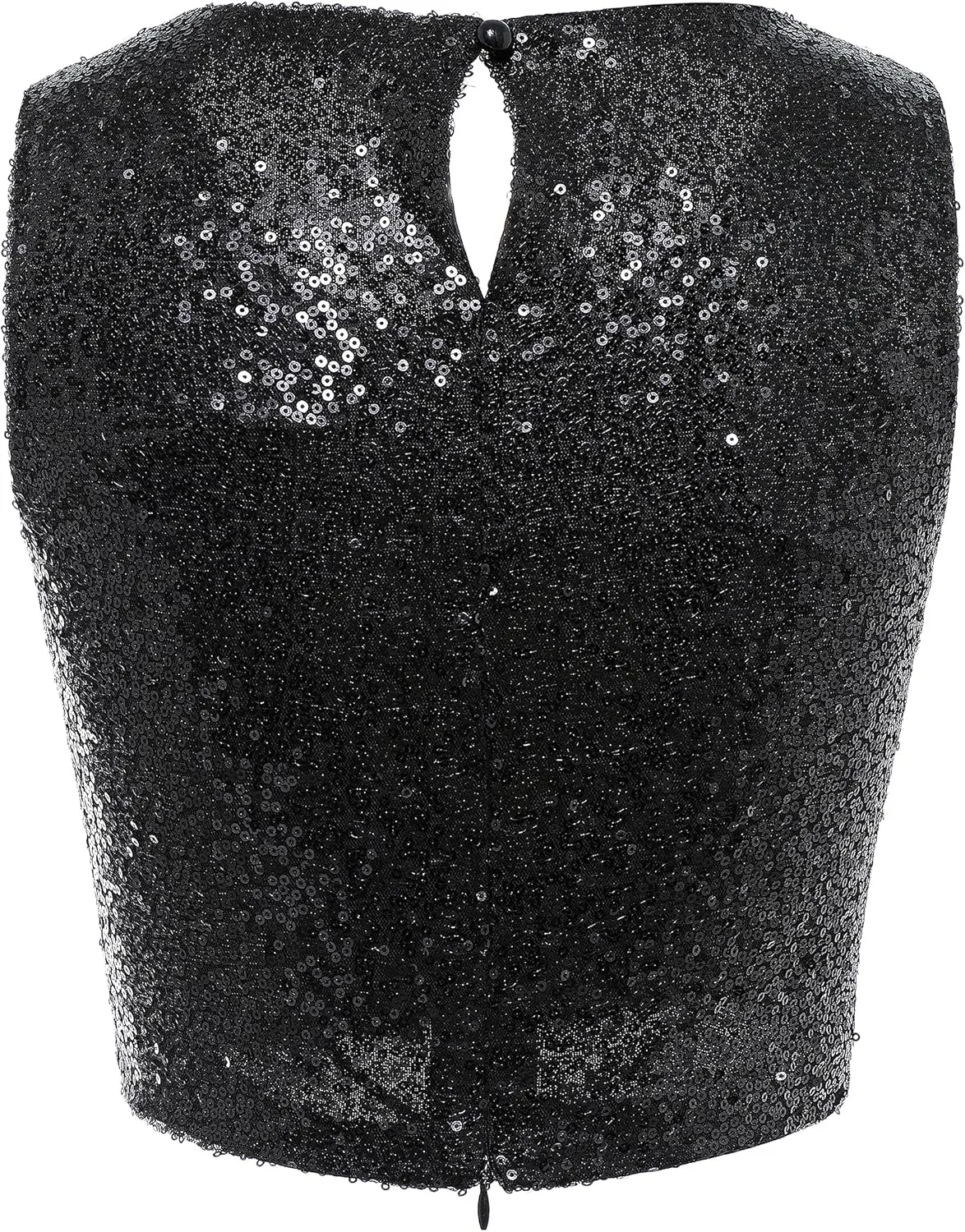 Coucoland Cropped Tank Top for Women - Womens Summer Sparkle Sequin Glitter Slimming Tops Camisole Trendy