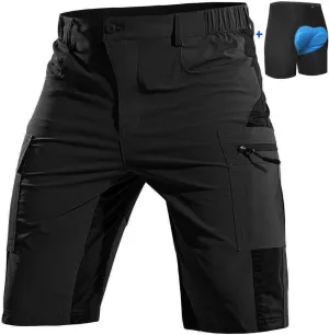 Cycorld Mountain-Bike-Shorts-Mens-Padded Biking Baggy Cycling Short Padding