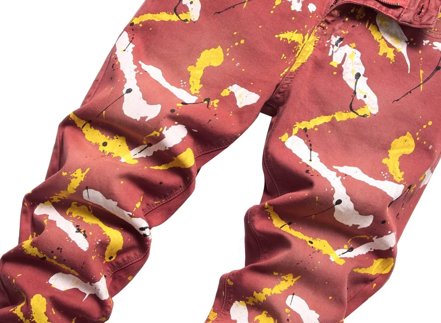 DANT BULUN Men's Fashion Casual Printed Jeans Stretch Skinny Denim Jogger Pants
