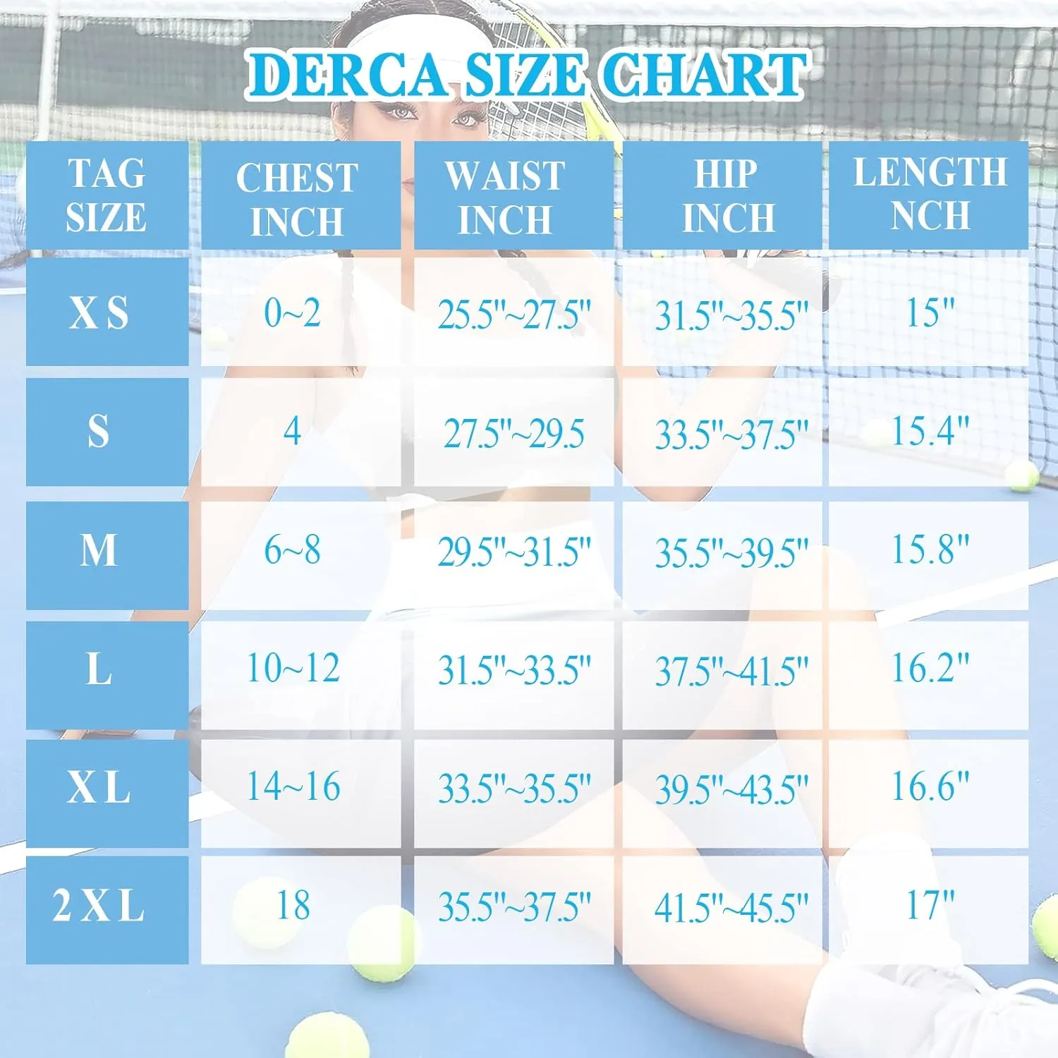 DERCA Pleated Tennis Skirt for Women with Pockets Shorts High Waisted Golf Skirts Workout Running Sports Athletic Skort