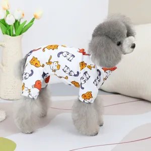 Dog Cartoon Print Pyjama Onesie