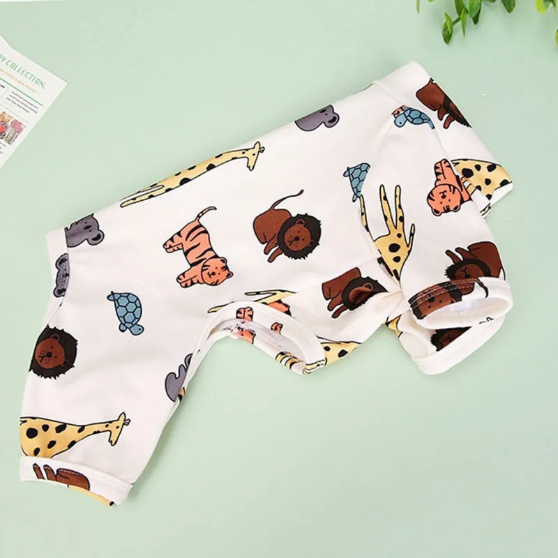 Dog Cartoon Print Pyjama Onesie