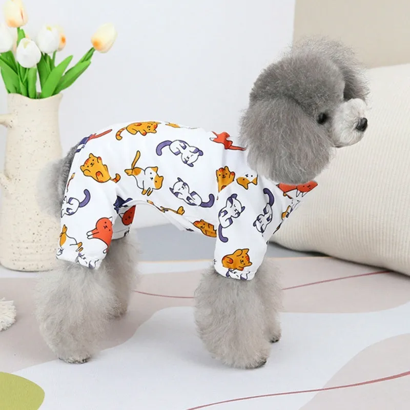 Dog Cartoon Print Pyjama Onesie