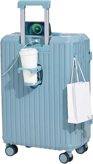 Durable Pink Hard Shell Carry On Luggage - 24 Inch Suitcase with Wheels(Deep Blue,20in)