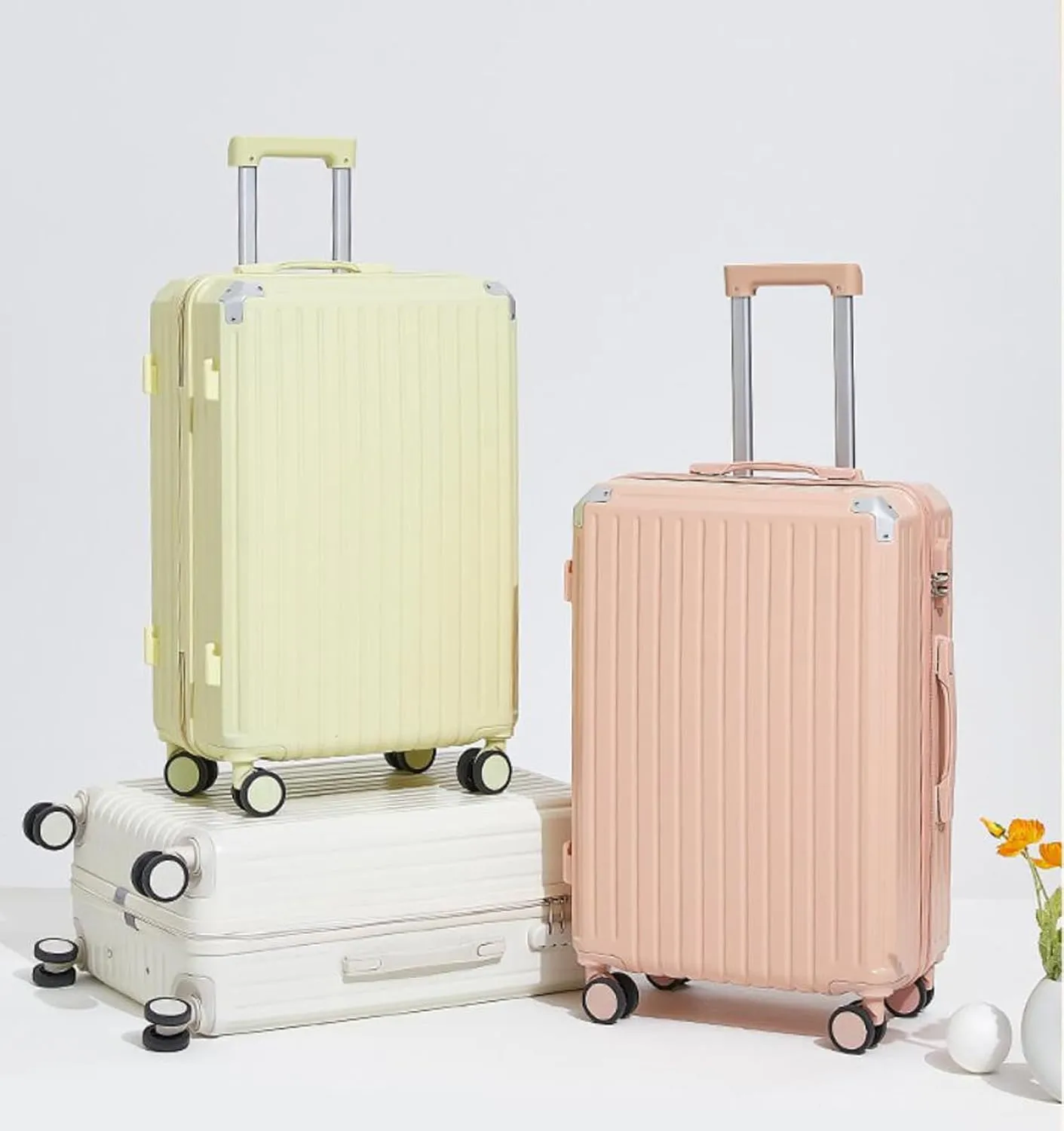 Durable Pink Hard Shell Carry On Luggage - 24 Inch Suitcase with Wheels(Deep Blue,20in)