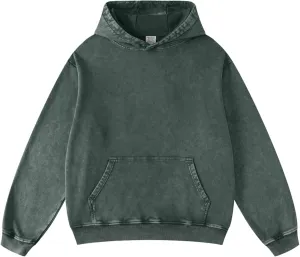 FAIABLE Mens Womens Acid Wash Hoodie Unisex Oversized Vintage Hoodie Heavyweight Terry Hoodies Sweatshirts for Women Men 2025