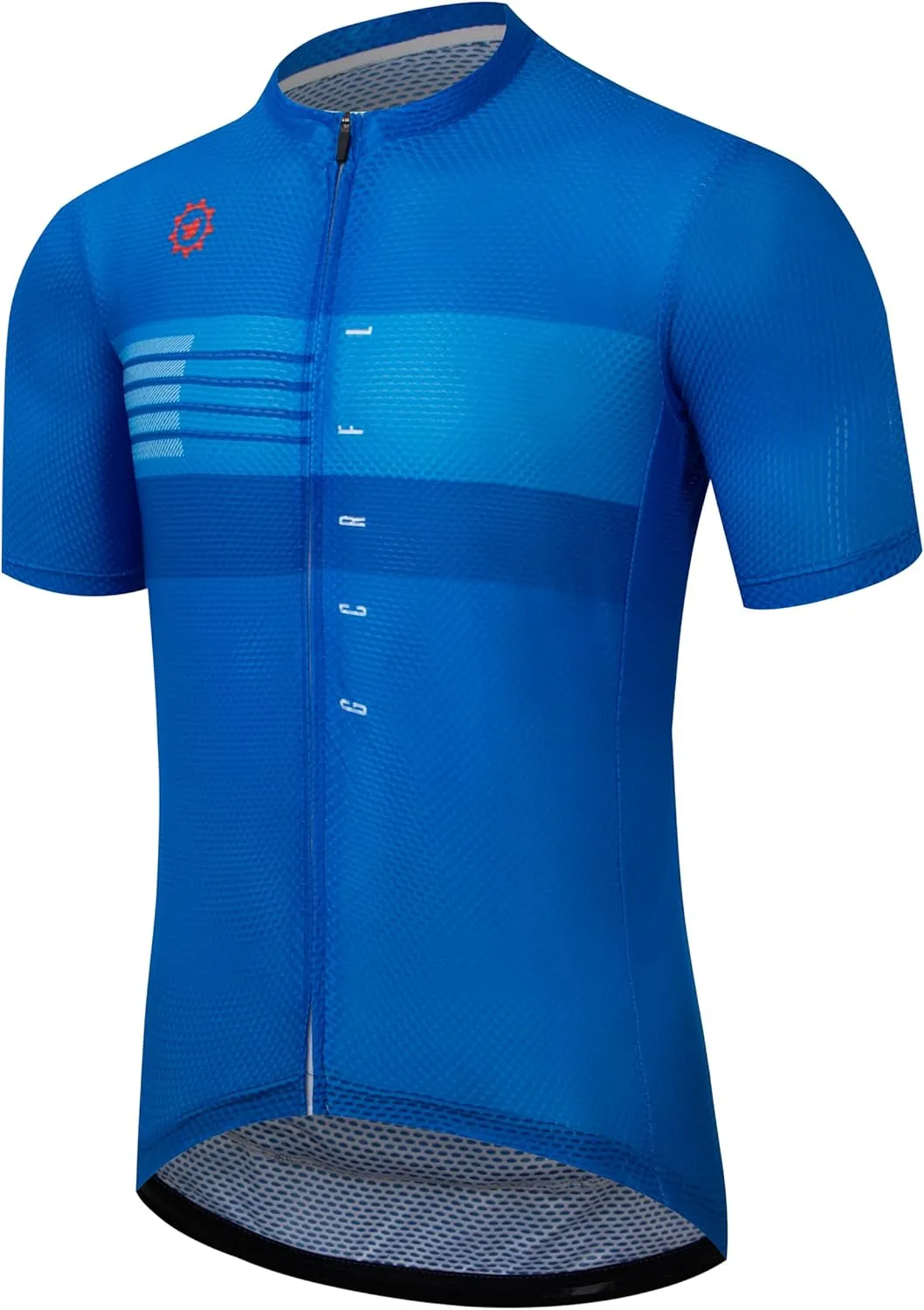 GCRFL Men's Cycling Jersey with 3 1 Zipper Pockets Short Sleeves Biking Bike Jersey Cycling Shirt Breathable Mesh Fabric