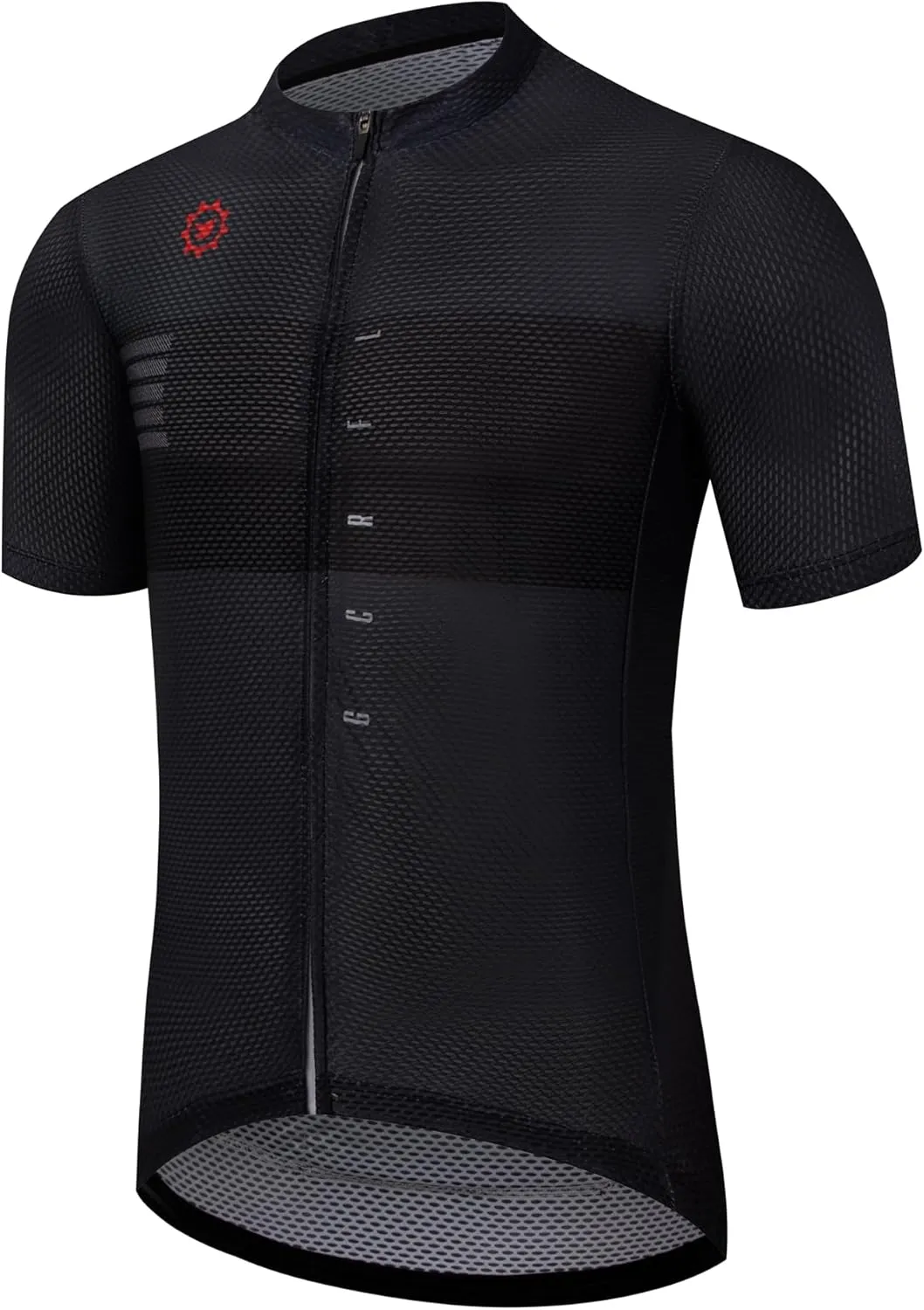 GCRFL Men's Cycling Jersey with 3 1 Zipper Pockets Short Sleeves Biking Bike Jersey Cycling Shirt Breathable Mesh Fabric