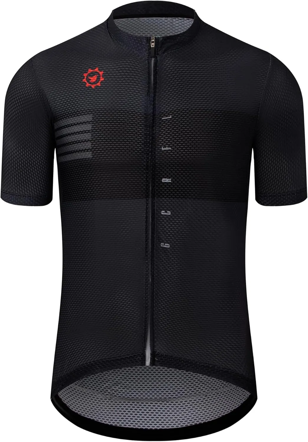 GCRFL Men's Cycling Jersey with 3 1 Zipper Pockets Short Sleeves Biking Bike Jersey Cycling Shirt Breathable Mesh Fabric