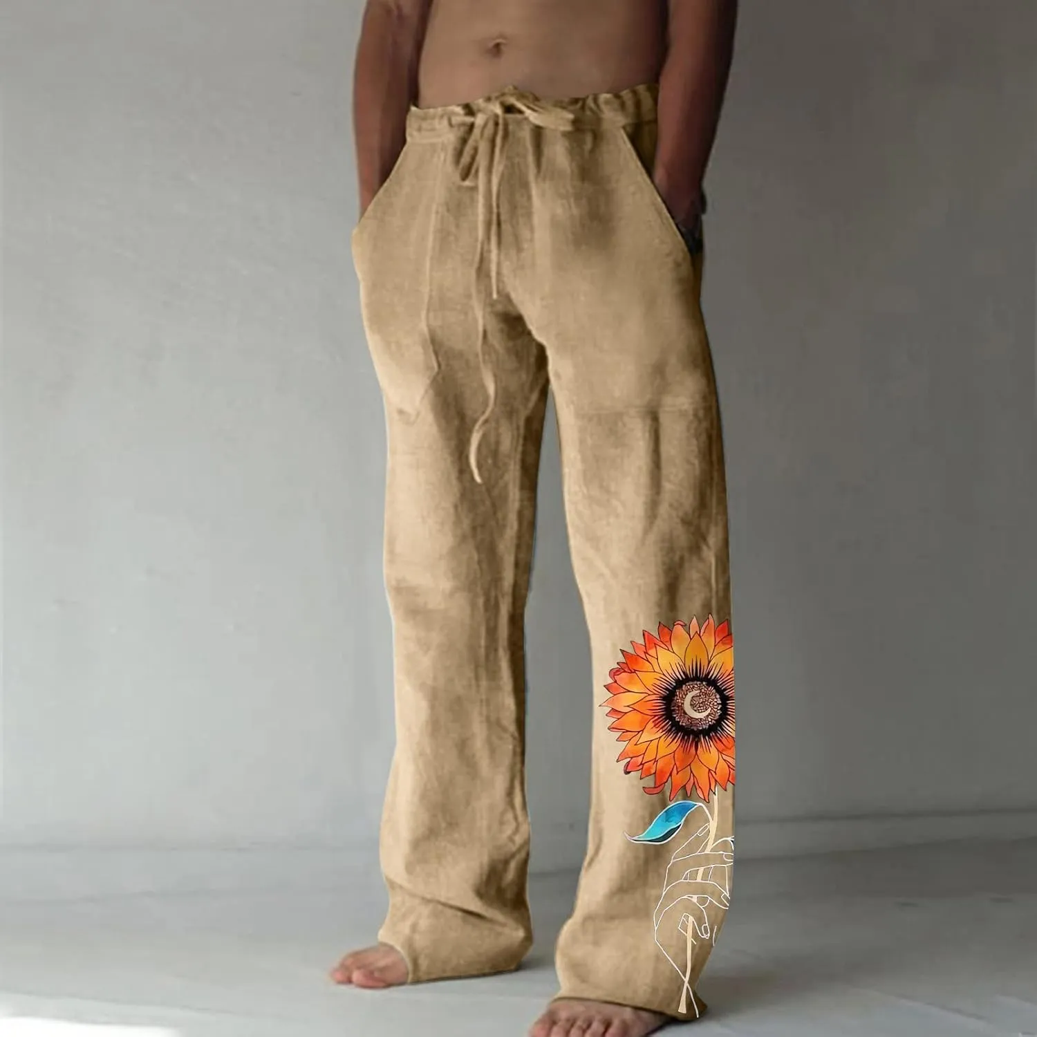 GIERIDUC Cargo Jogger Pants for Men Mens Dress Slacks Expandable Waist Orange Cargo Shorts for Men Mens Joggers Tall Length