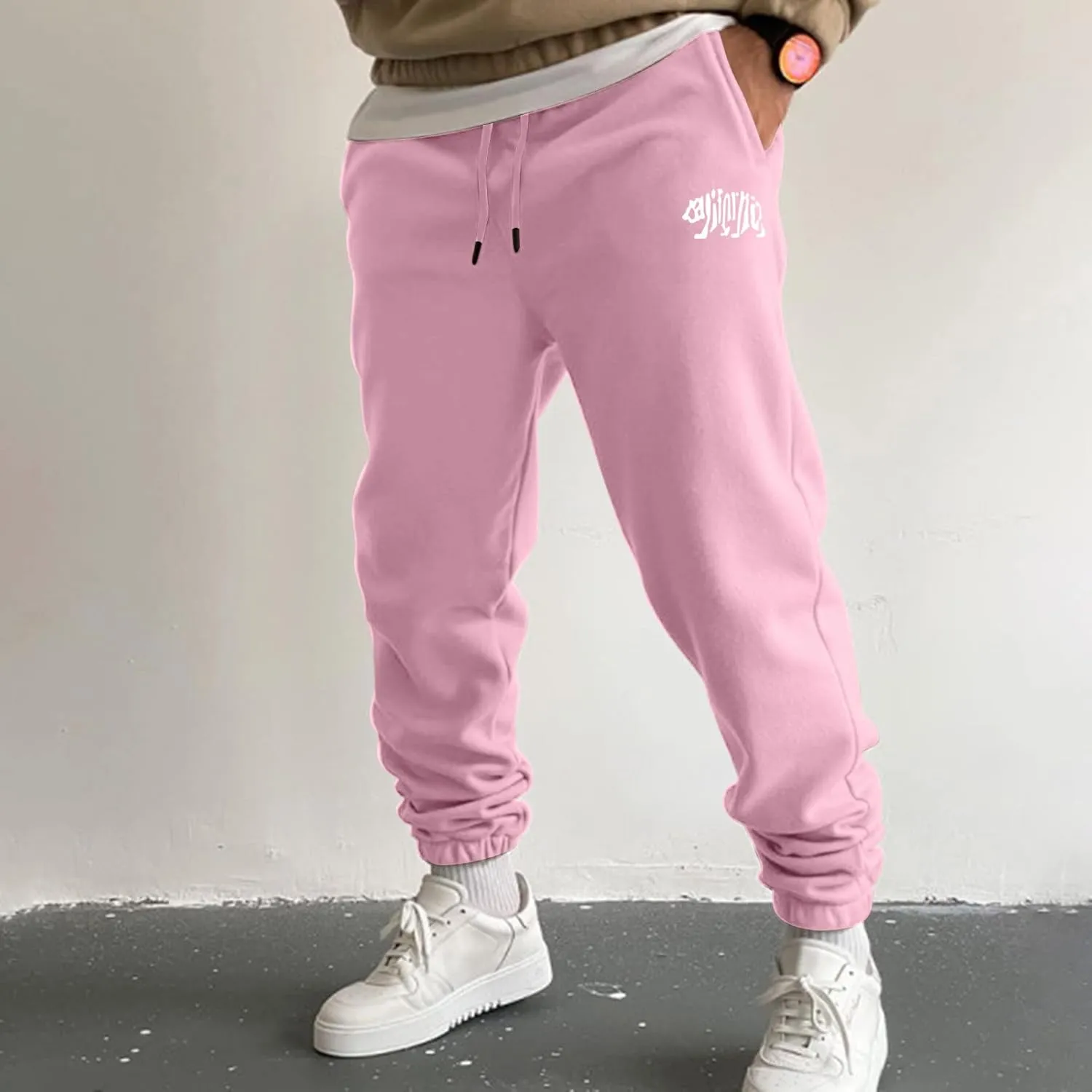 GIERIDUC Mens Sweatpants with Pockets Mens Size Medium Athletic Pants Performance Rider Long Pant Extra Long Slacks for Men