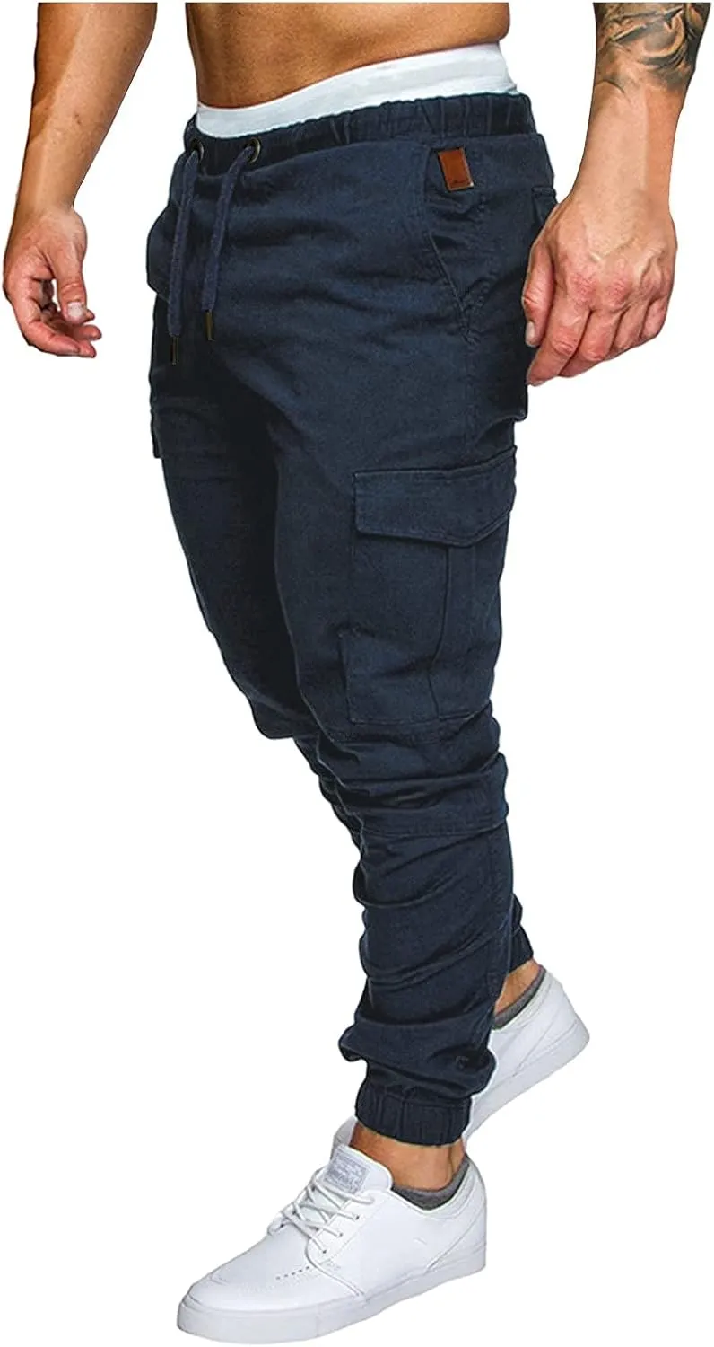 GIERIDUC Straight Leg Cargo Pants for Mens Gymnastics Equipment for Men Workout Clothes for Men Gym Men's Cotton Sweatpants
