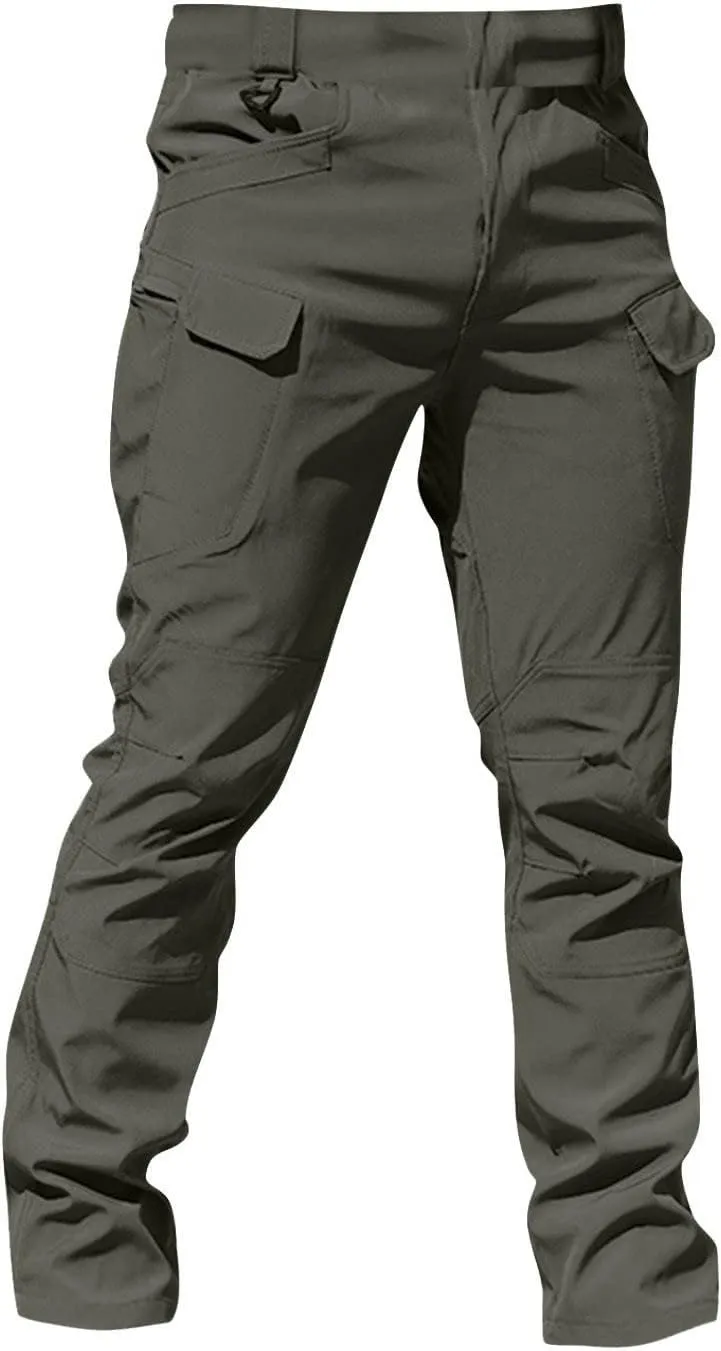 GOFULY Cargo Pants Mens Multi Pockets Relaxed Fit Pants Stretch Casual Pants Big and Tall Y2K Tactical Trousers Convertible