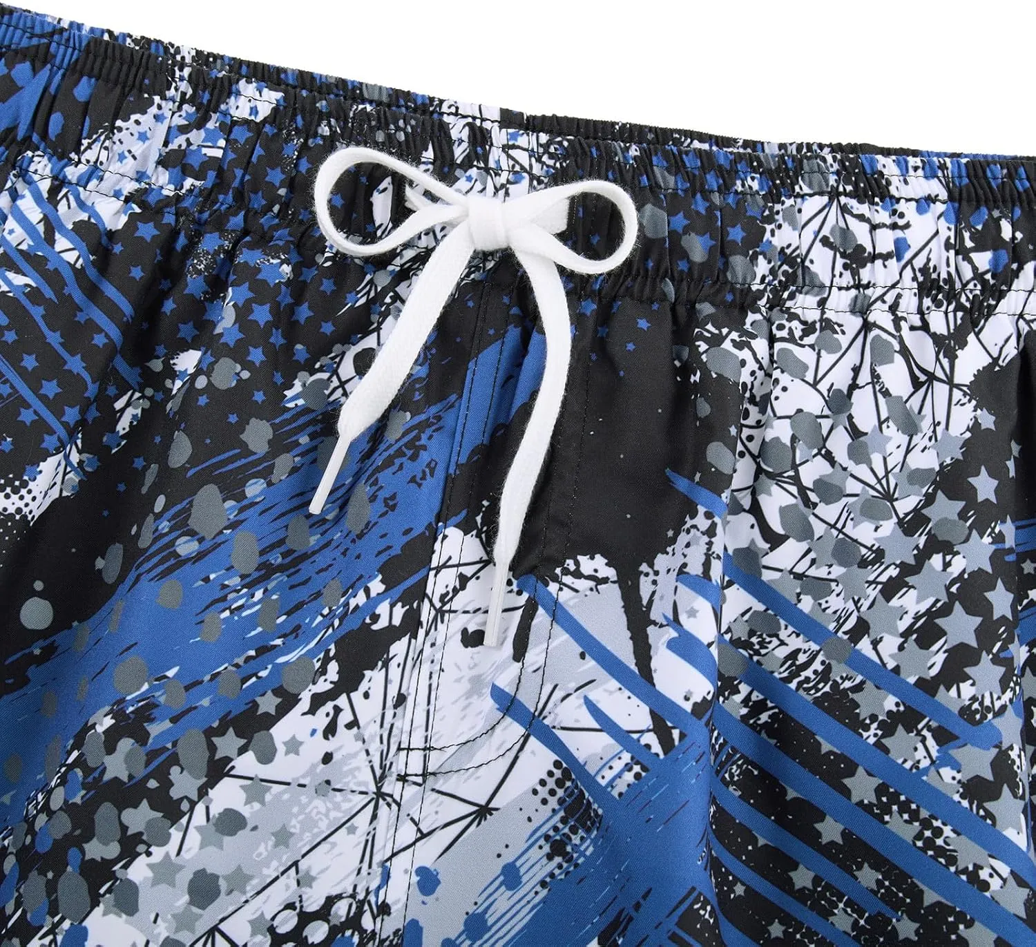 Goodstoworld Men's Funny Swim Trunks with Compression Liner 2 in 1 Quick-Dry 9" Stretch Shorts with Three Pockets