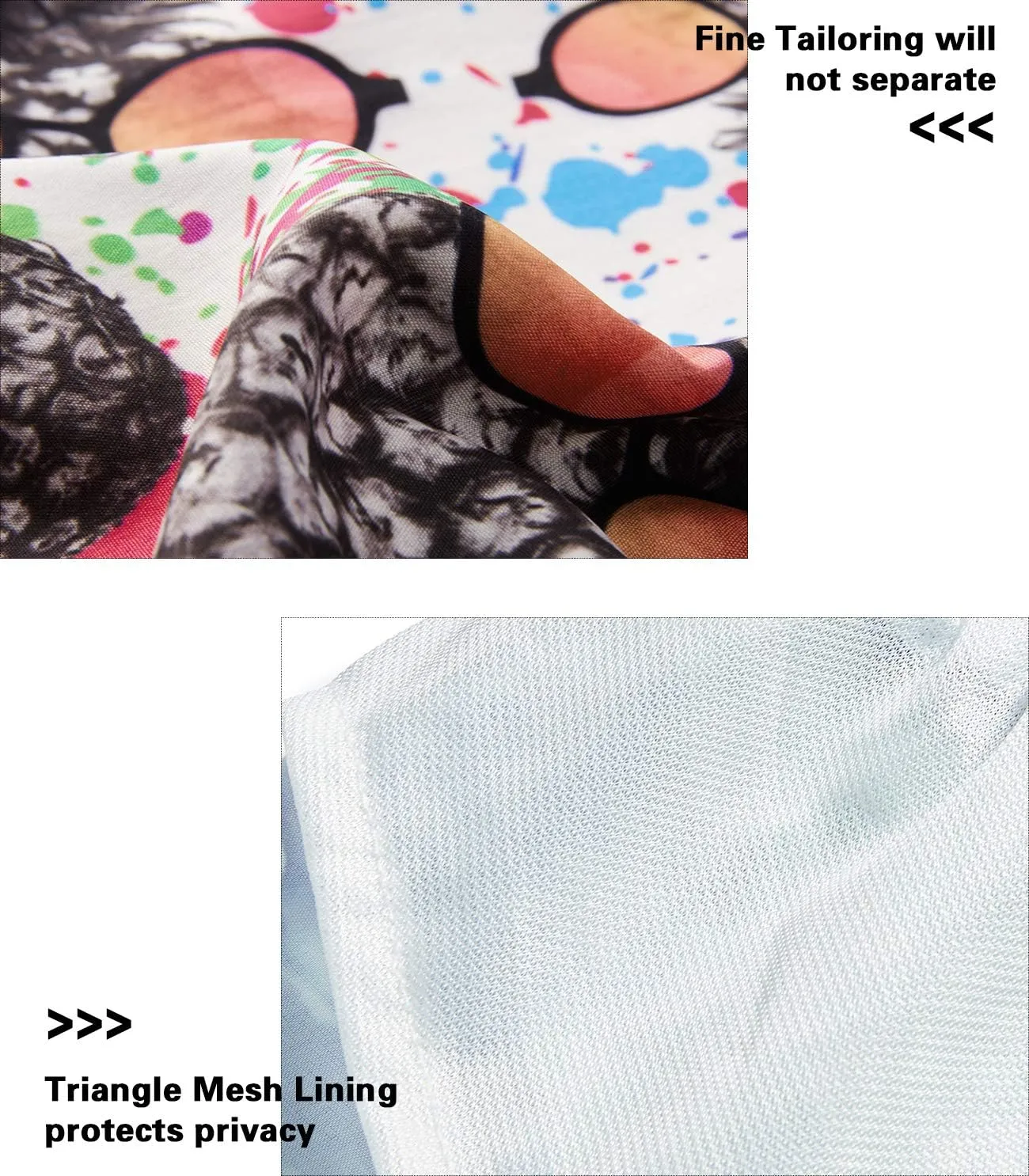 Goodstoworld Men's Novelty Swimtrunks Quick Dry 3D Printed Mesh Lining Beach Board Shorts with Pockets S-4XL