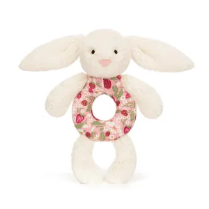 Jellycat Blossom Cream Bunny 'Berry' Ring Rattle