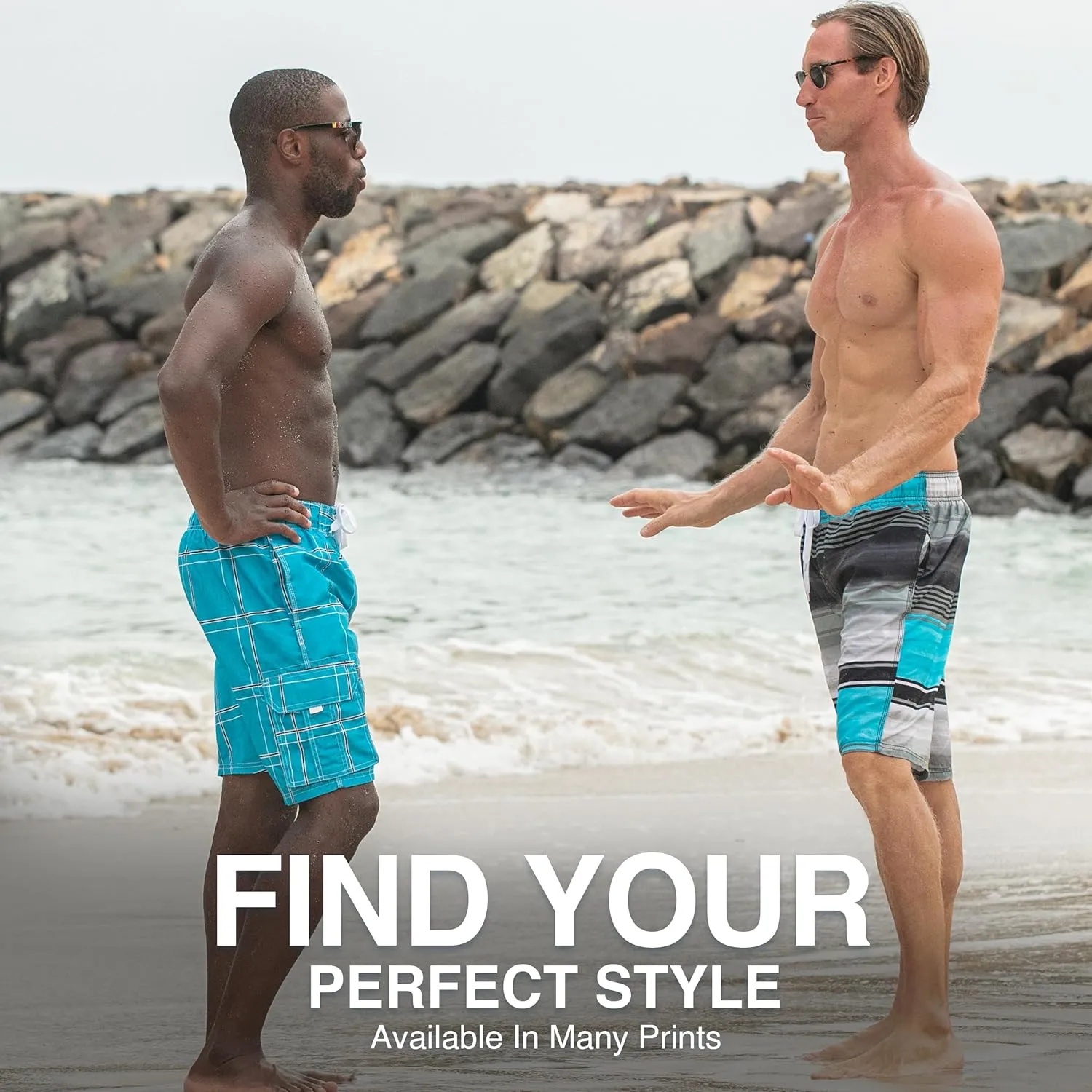 Kanu Surf Flex Men's Swim Trunks Quick-Dry Bathing Suit Men, 9" Inseam (Regular & Extended Sizes)