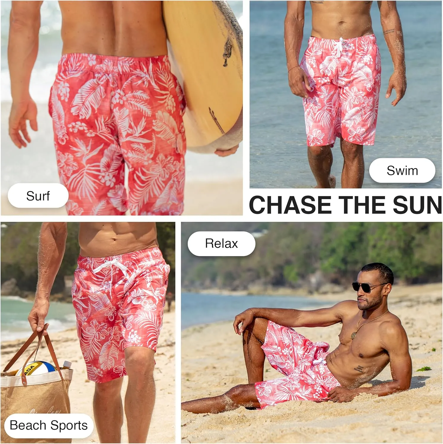 Kanu Surf Men's Wade Trunks Quick-Dry Swim Shorts, 5.5  9 Inch Inseam (Regular & Extended Sizes)