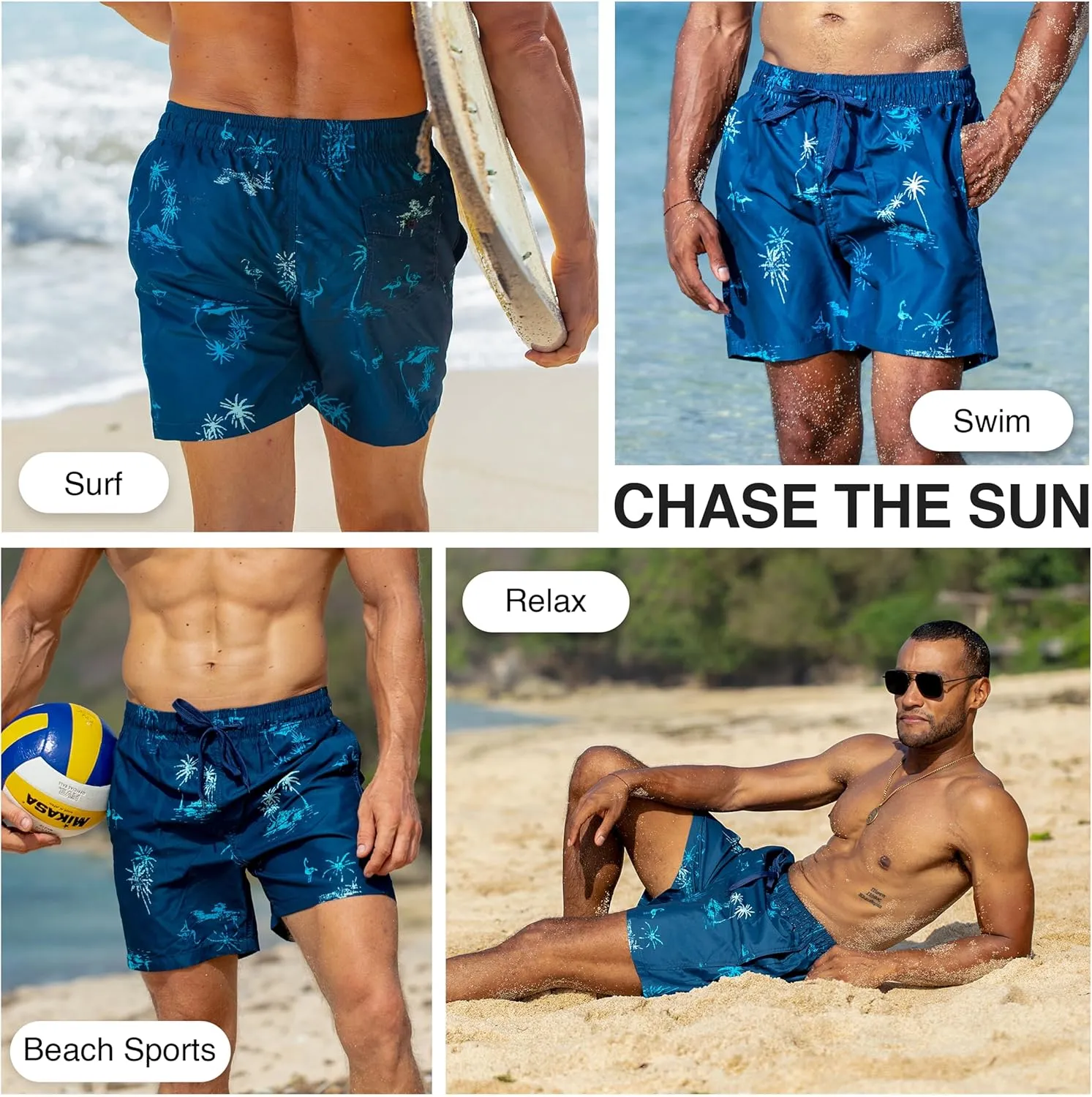 Kanu Surf Men's Wade Trunks Quick-Dry Swim Shorts, 5.5  9 Inch Inseam (Regular & Extended Sizes)