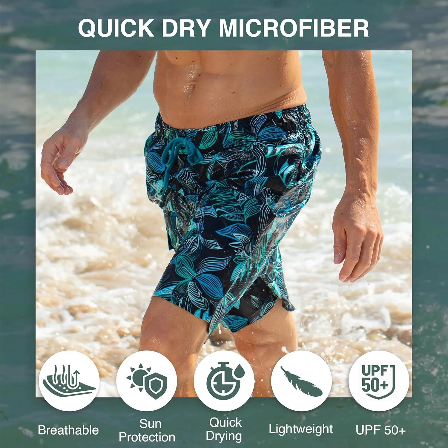 Kanu Surf Men's Wade Trunks Quick-Dry Swim Shorts, 5.5  9 Inch Inseam (Regular & Extended Sizes)