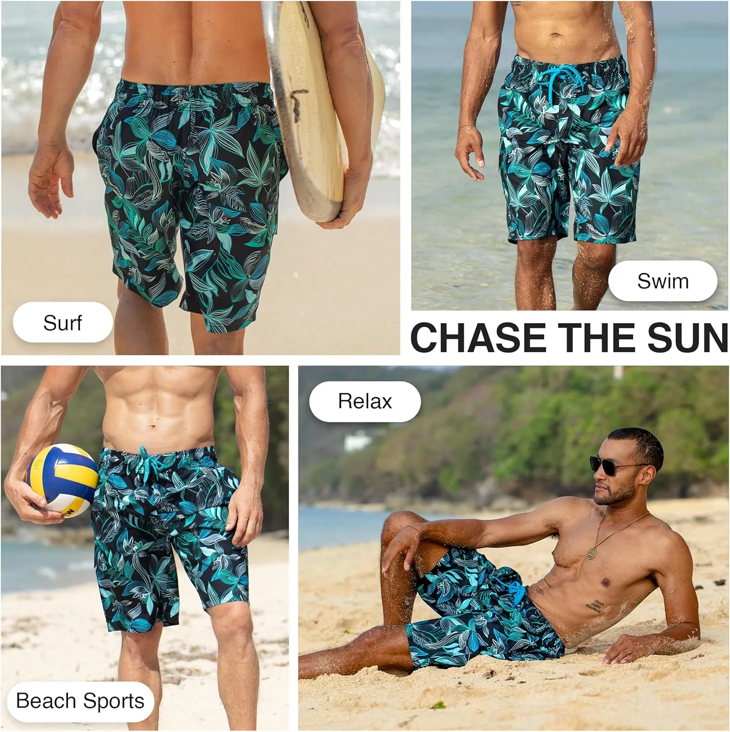 Kanu Surf Men's Wade Trunks Quick-Dry Swim Shorts, 5.5  9 Inch Inseam (Regular & Extended Sizes)