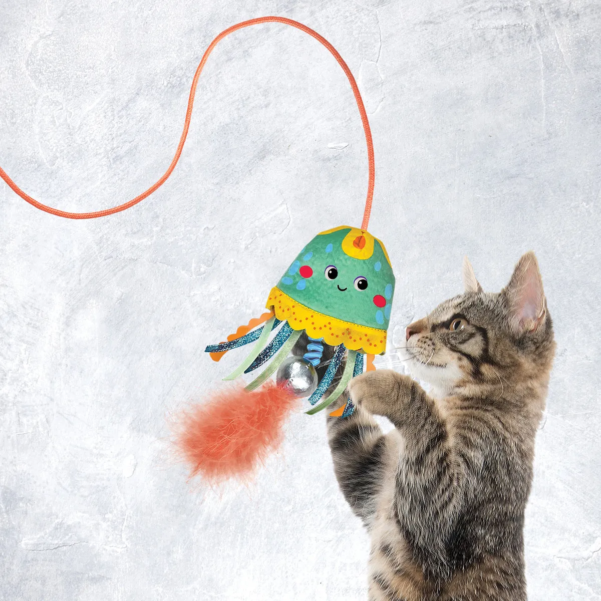 KONG Jellyfish Teaser Assorted Colors Cat Toy