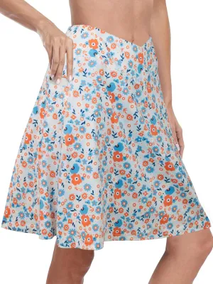 KORALHY 21" Knee Length Golf Skorts Skirts for Women Cross Waist Athletic Skorts with Shorts Tennis Skirt with 3 Pockets