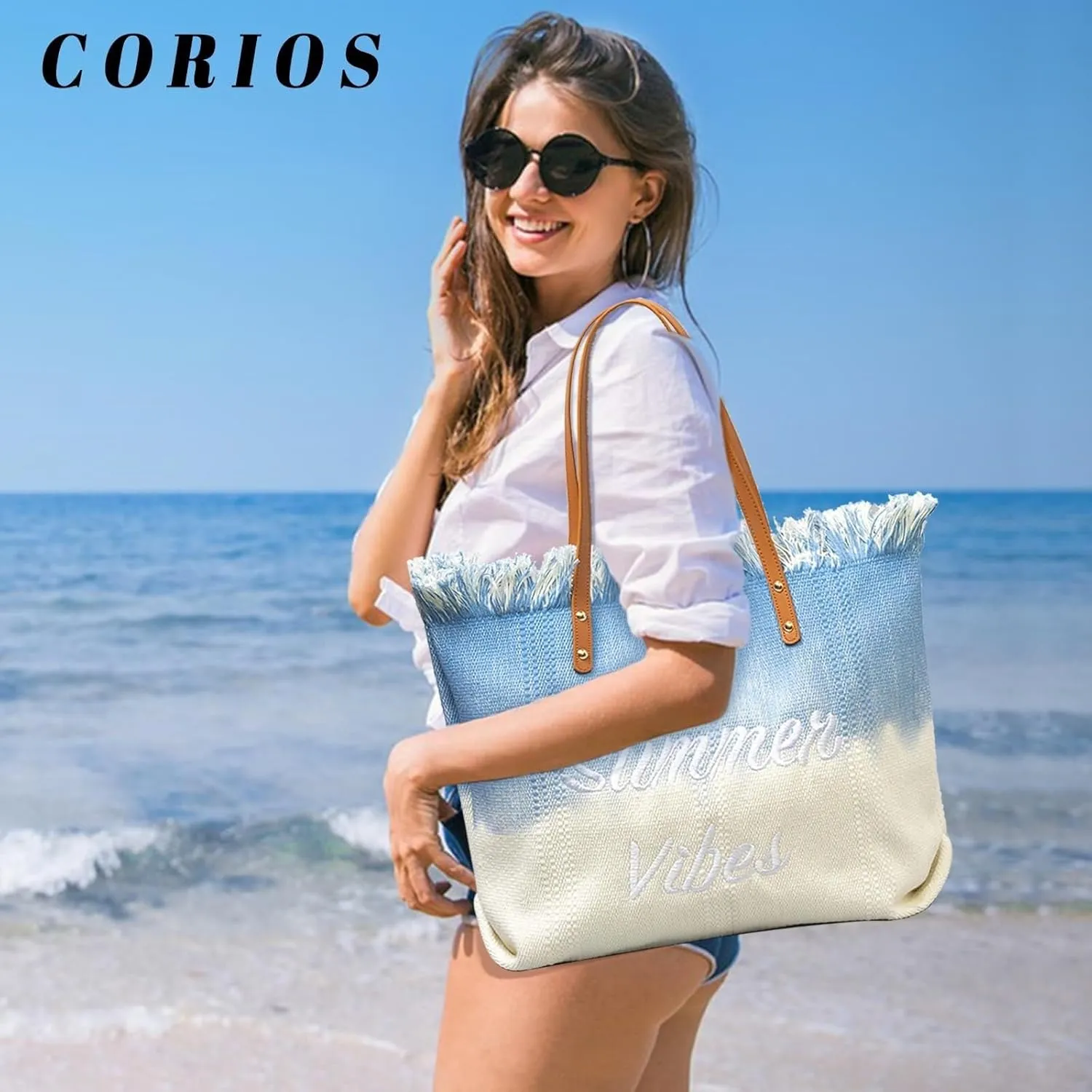 Large Handbag for Women Capacity Top Handle Aesthetic Tote Vibe Beach Bohemian Hobo Tassels Canvas Shoulder