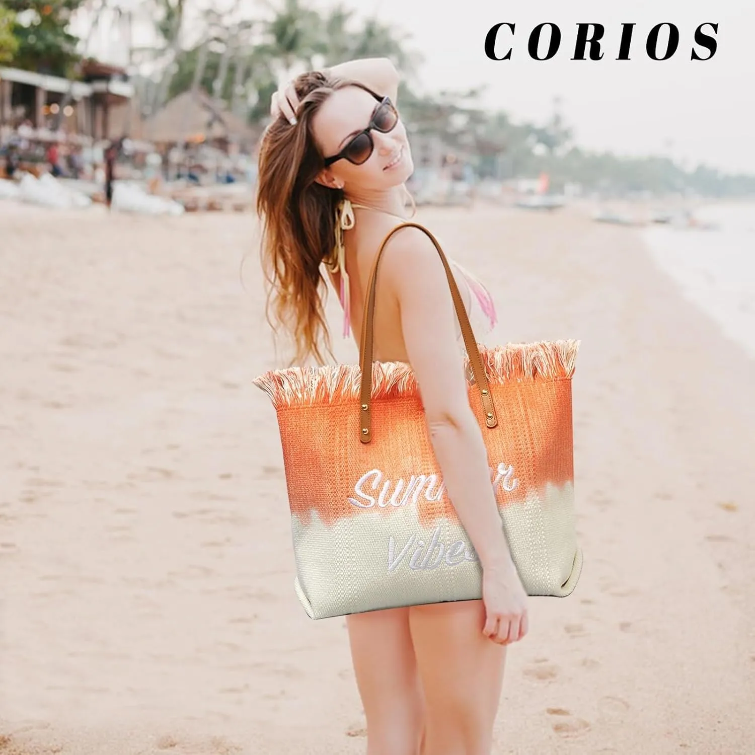 Large Handbag for Women Capacity Top Handle Aesthetic Tote Vibe Beach Bohemian Hobo Tassels Canvas Shoulder