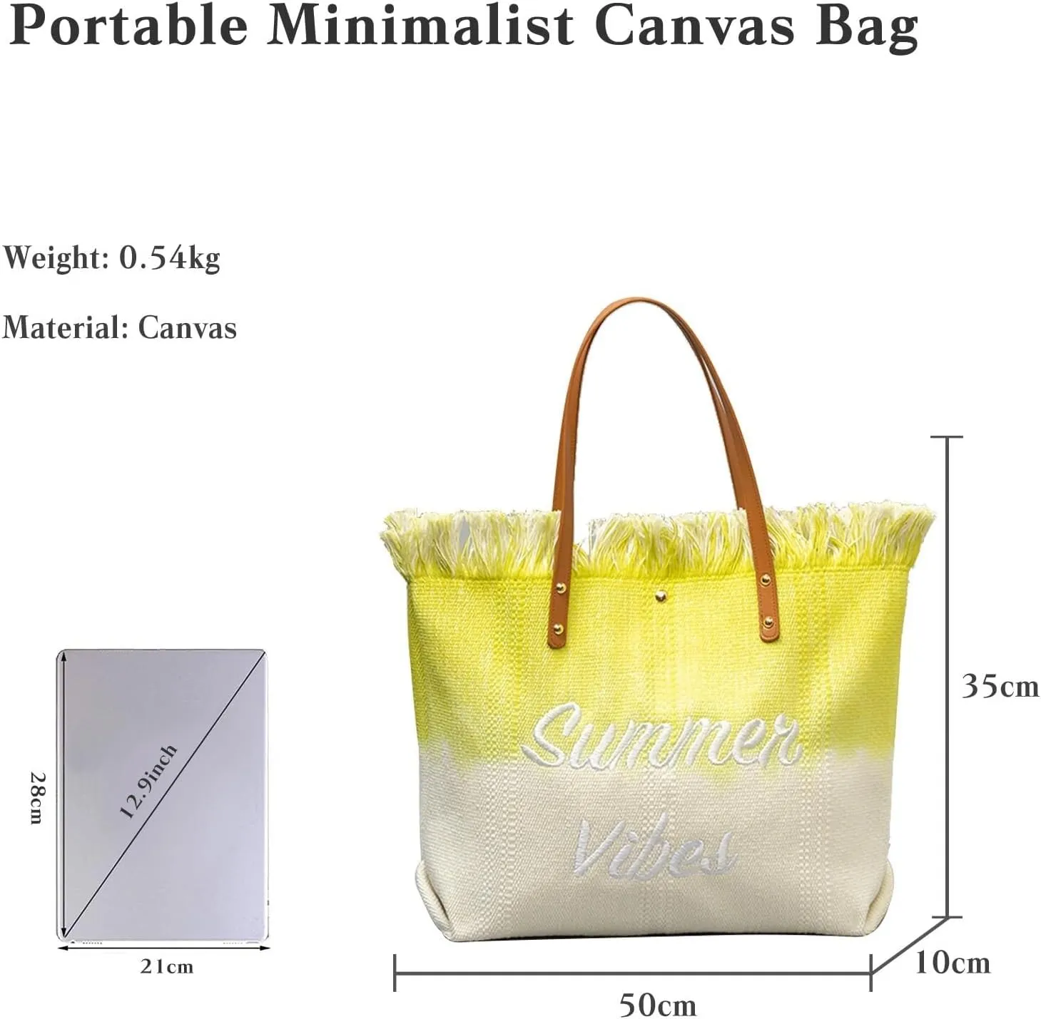Large Handbag for Women Capacity Top Handle Aesthetic Tote Vibe Beach Bohemian Hobo Tassels Canvas Shoulder