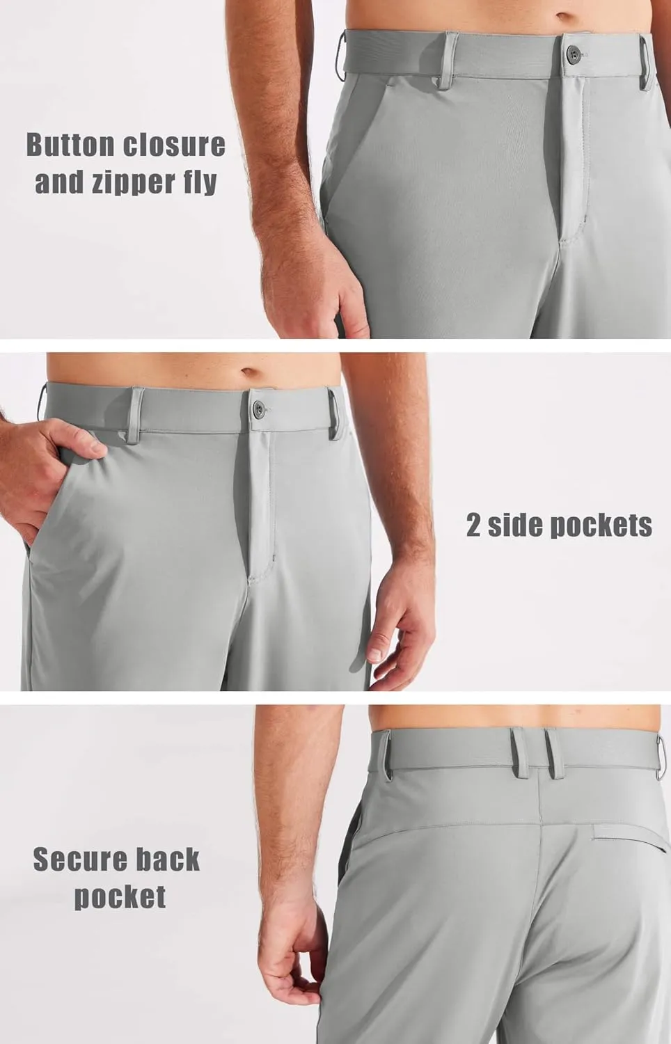 Libin Men's 4-Way Stretch Golf Joggers with Pockets, Slim Fit Sweatpants for Work Dress Pants Athletic Casual Yoga Pants