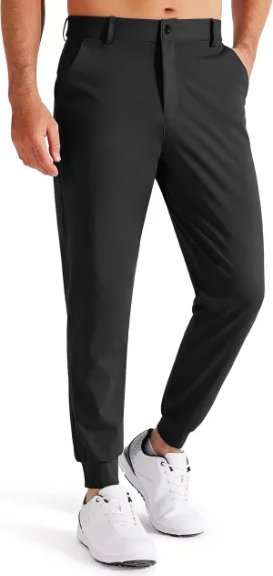 Libin Men's 4-Way Stretch Golf Joggers with Pockets, Slim Fit Sweatpants for Work Dress Pants Athletic Casual Yoga Pants