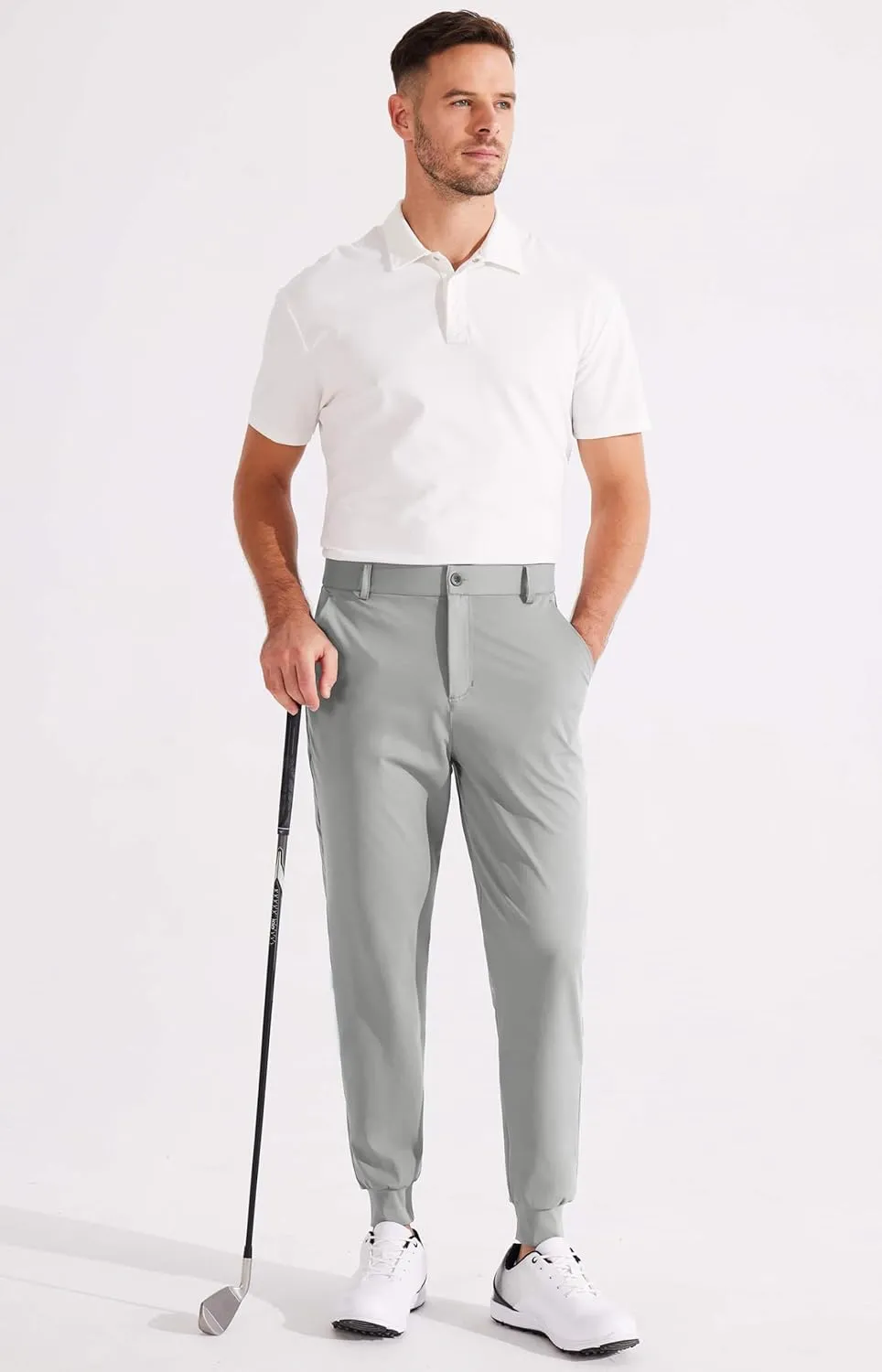 Libin Men's 4-Way Stretch Golf Joggers with Pockets, Slim Fit Sweatpants for Work Dress Pants Athletic Casual Yoga Pants