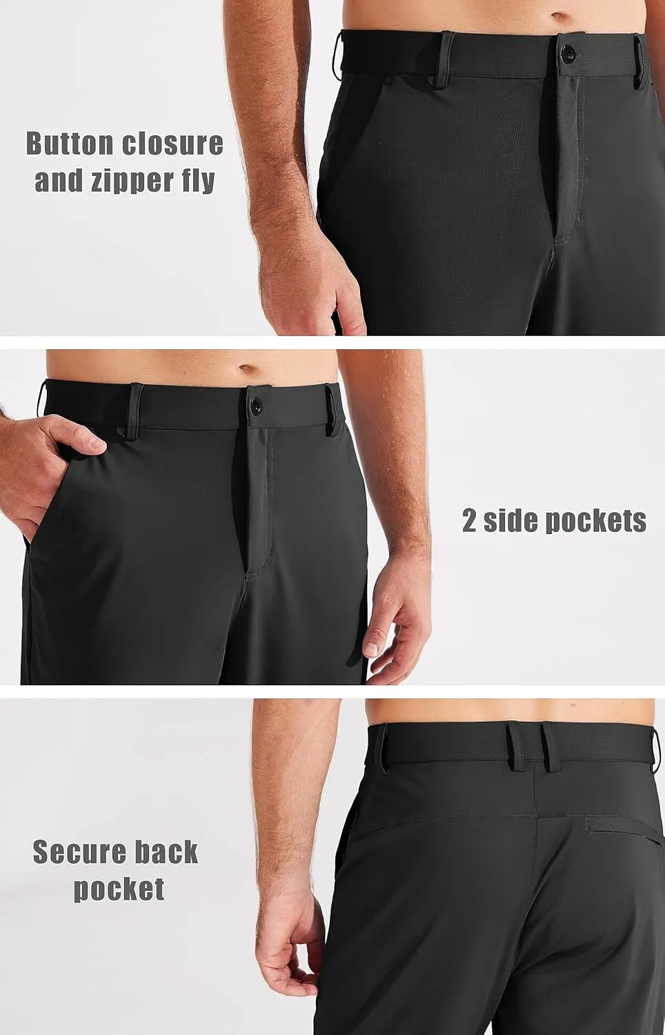 Libin Men's 4-Way Stretch Golf Joggers with Pockets, Slim Fit Sweatpants for Work Dress Pants Athletic Casual Yoga Pants