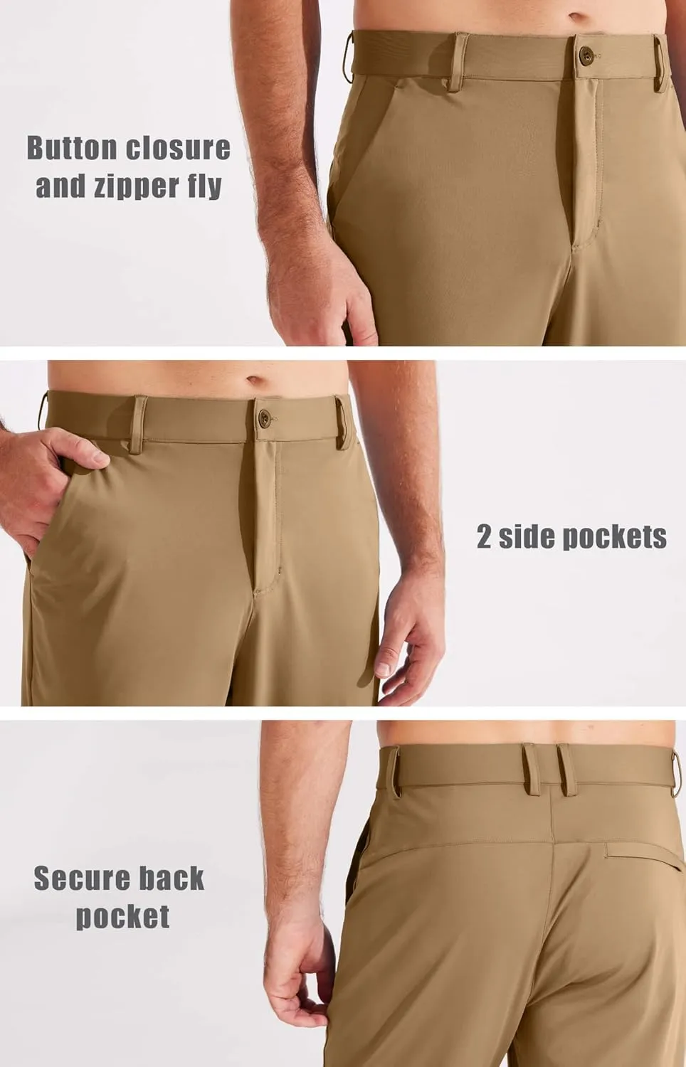 Libin Men's 4-Way Stretch Golf Joggers with Pockets, Slim Fit Sweatpants for Work Dress Pants Athletic Casual Yoga Pants