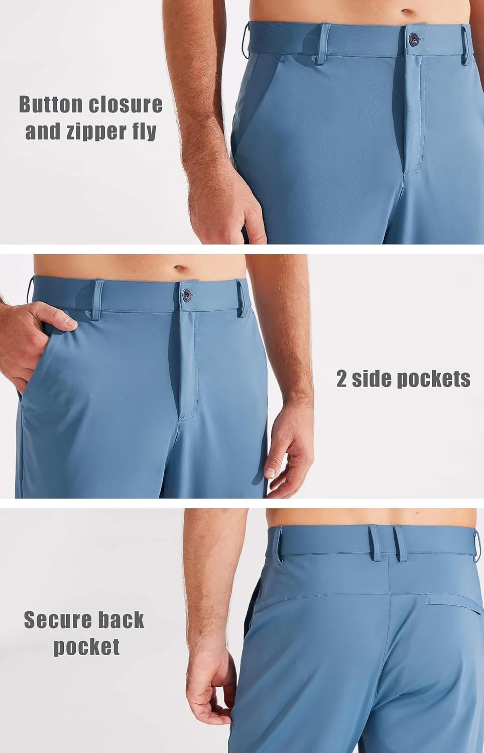 Libin Men's 4-Way Stretch Golf Joggers with Pockets, Slim Fit Sweatpants for Work Dress Pants Athletic Casual Yoga Pants